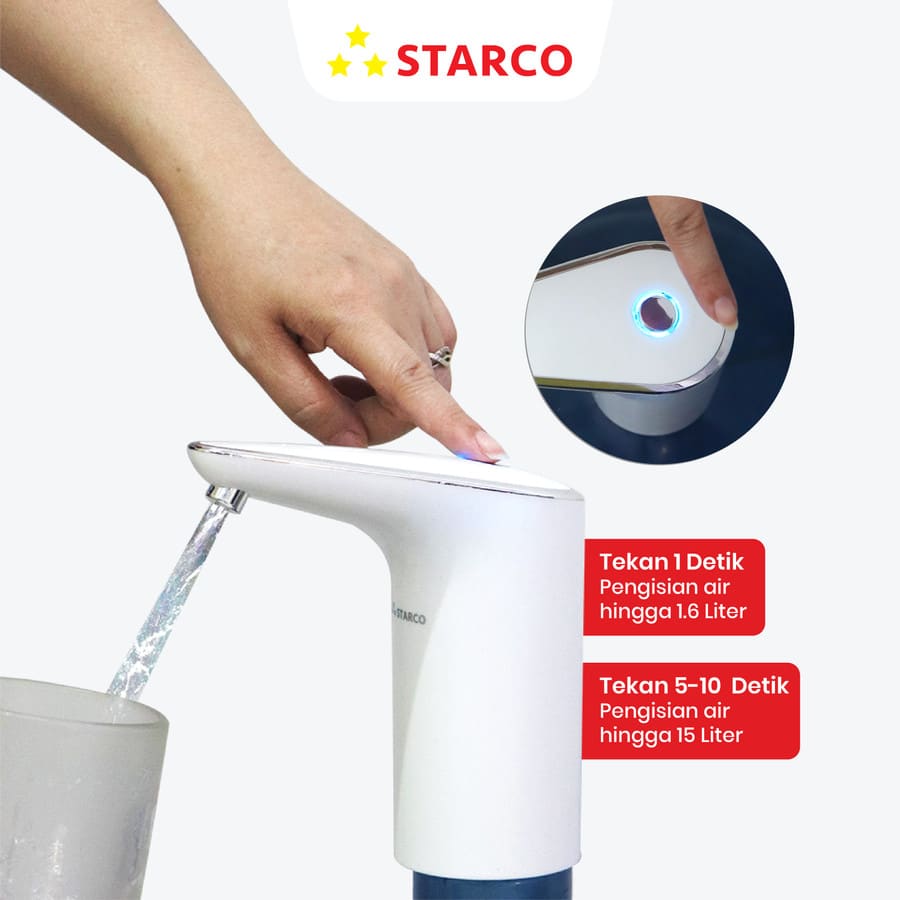 Starco Pompa Air Galon Elektrik Dispenser Rechargeable USB 1200 mAh
